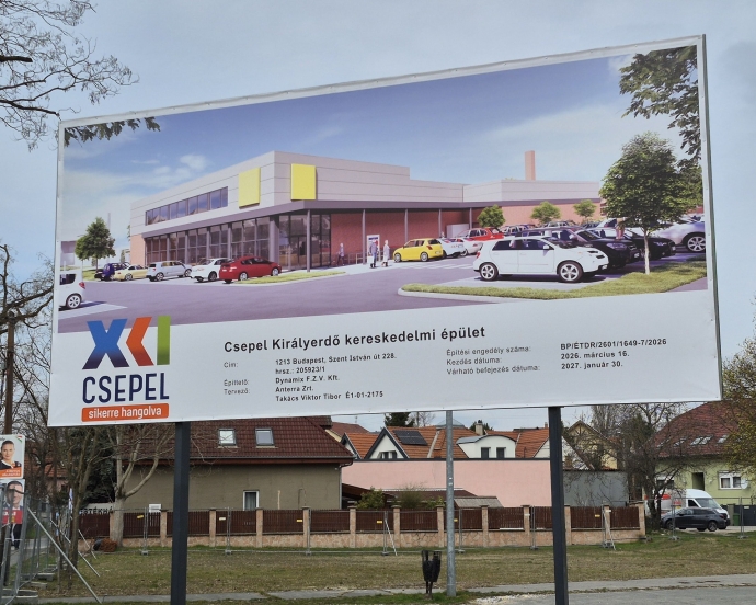 Új LIDL épül Csepel–Királyerdőben