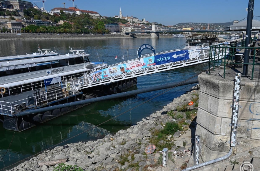 Rekordalacsony a Duna: 1 centiméter a vízszintje